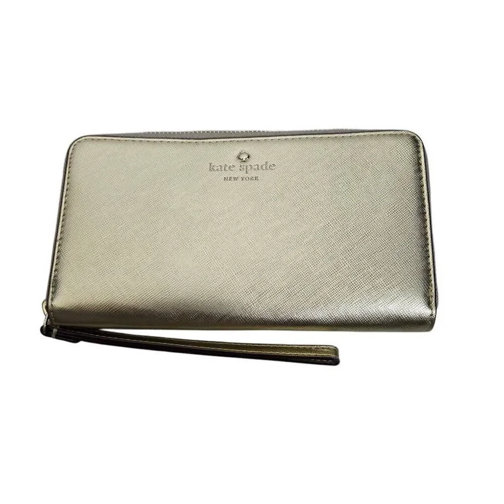 Kate Spade Wallet New York Gold Zipper Wristlet